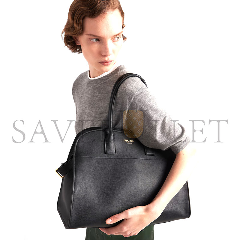 PRADA LARGE LEATHER TOTE BAG WITH BUCKLES 1BG508 (40*29*20cm)